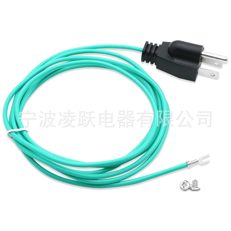 Shielded Ethernet Patch Panel Bonded Ground Extension Cable – 14Awg, 6.5ft Green Ground Wire