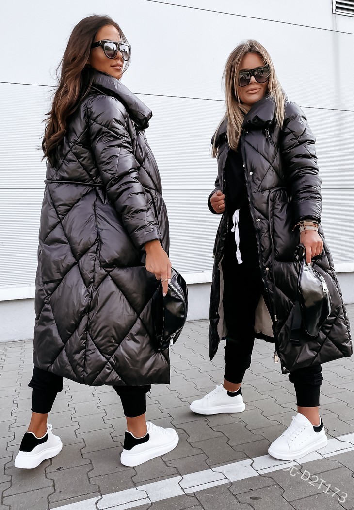 Women's Winter Coat Lapel Long Cotton Jacket For Commuter Style_voghion.com
