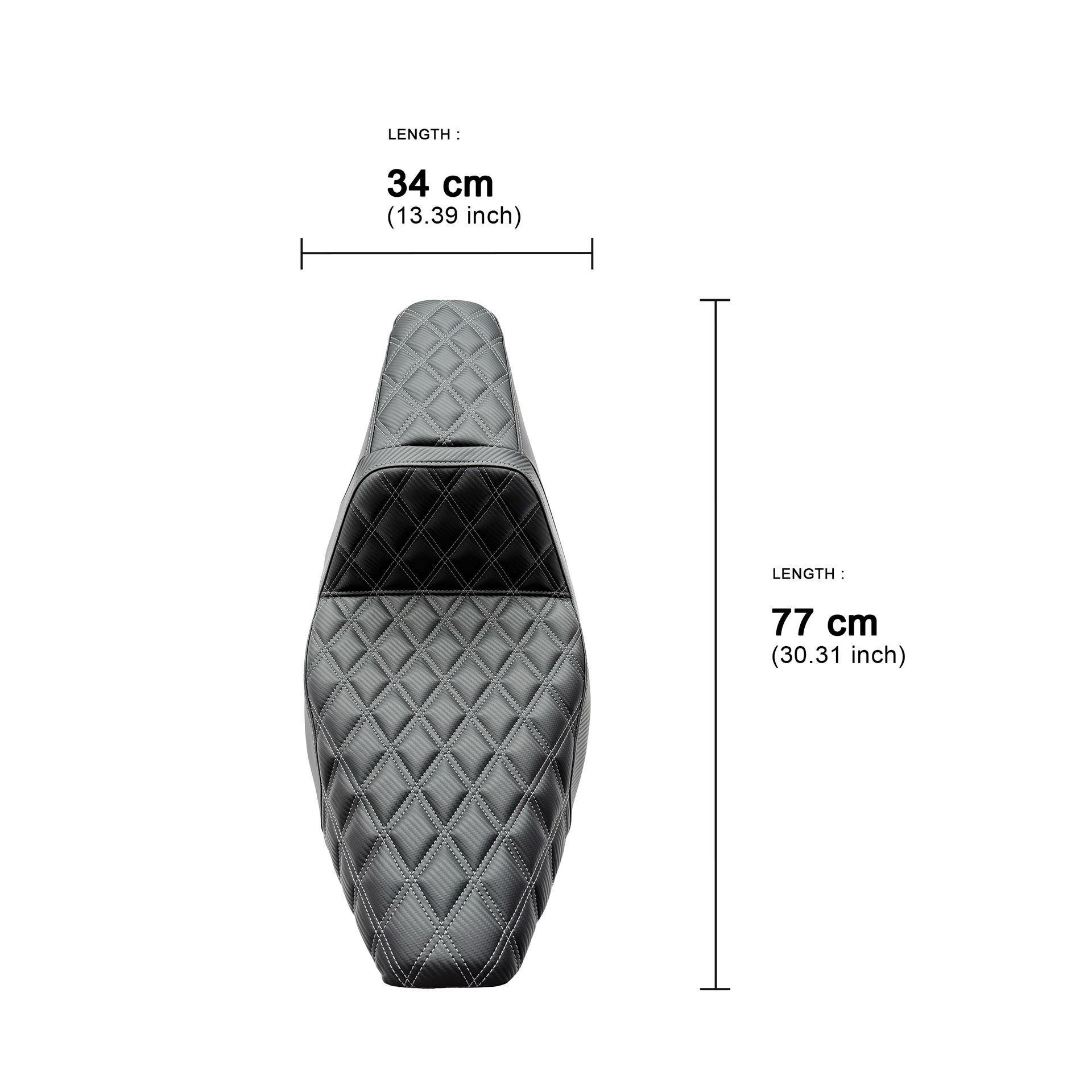 Motorcycle Seat Cushion Suitable for Harley 23.5-26 Road Glide, Road King, Step Seat Cushion Without Gel