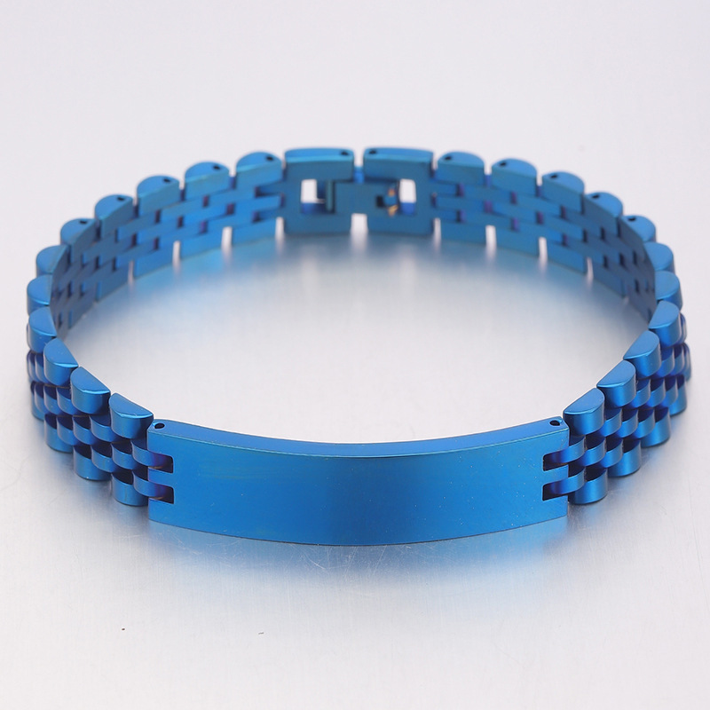 Brazalete de acero inoxidable L2L4 correa de reloj, correa de acero original, pulsera de correa de acero sólido para hombres y mujeres