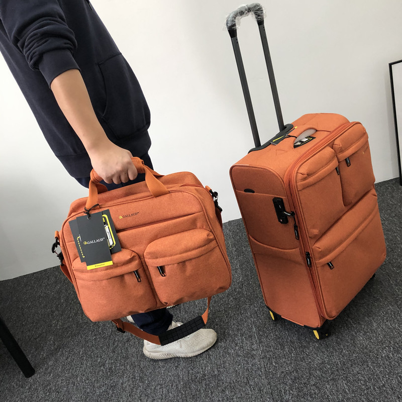 2024 New Model Pc Hard-Shell Travel Bag That Can Be Attached to a Trolley Case, Multifunctional Carry-On Bag