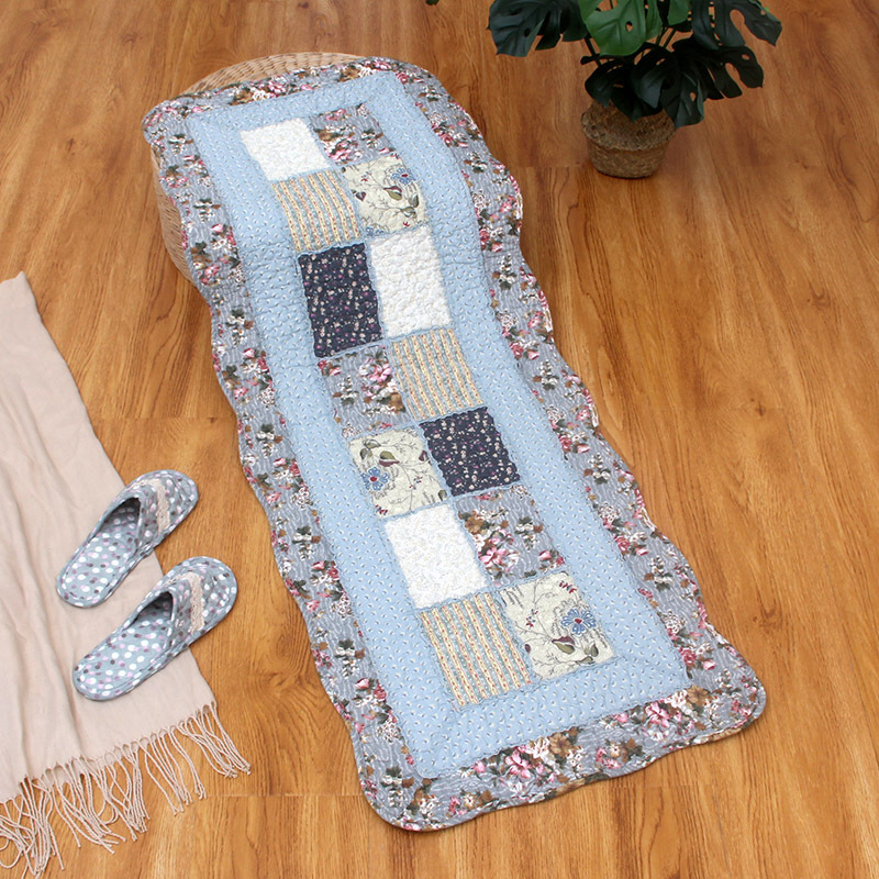 Korean Cotton Bedside Mat, Door Mat, Fabric Quilted Anti-Slip Patchwork Living Room Mat [Small Wholesale]