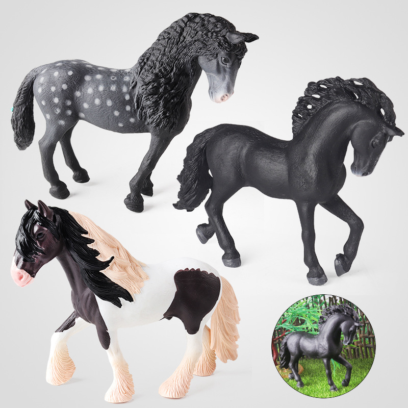 草原马野生动物仿真模型玩具型骏马安达卢西亚千里马儿童认知玩具