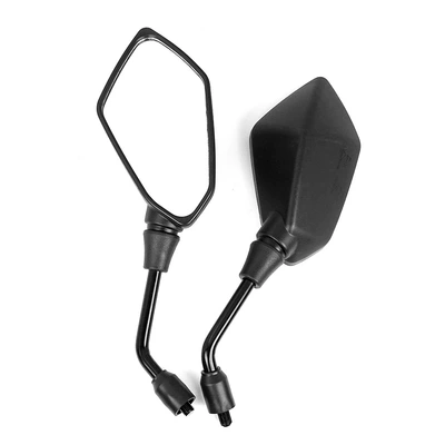 Cross-Border Motorcycle Rearview Mirror Modified Motorcycle rearview mirror - black-8mm-positive-left-and-right-pair