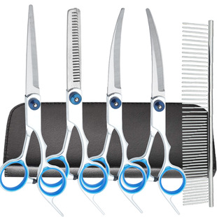 Factory direct pet scissors dog hair scissors cat hair bending scissors thin teeth scissors pet hair scissors