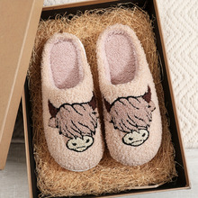 O 18331 Christmas animal print cotton slippers ʥ������ӡ��