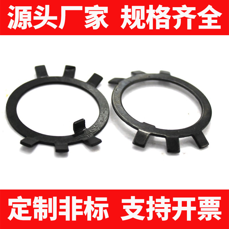GB/T858-1988垫圈铁黑圆止动垫圈止退垫片六爪王八多齿锁紧垫圈