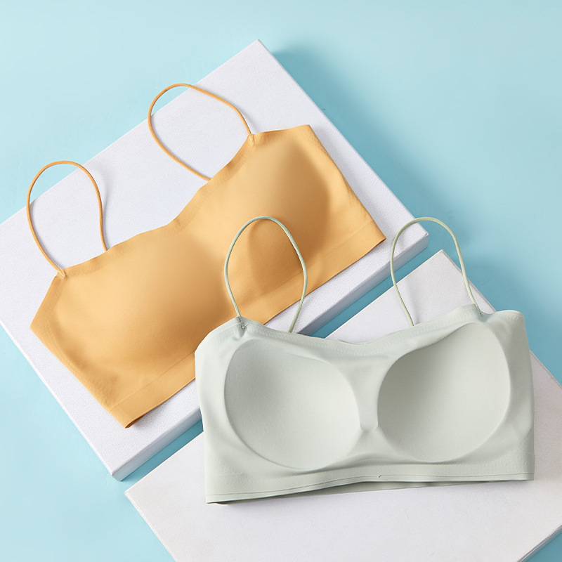 Fixed Cup Seamless Strapless Bra with Beautiful Back Design, Wireless Bra for Women, Slimming and Bust-Reducing, Strapless