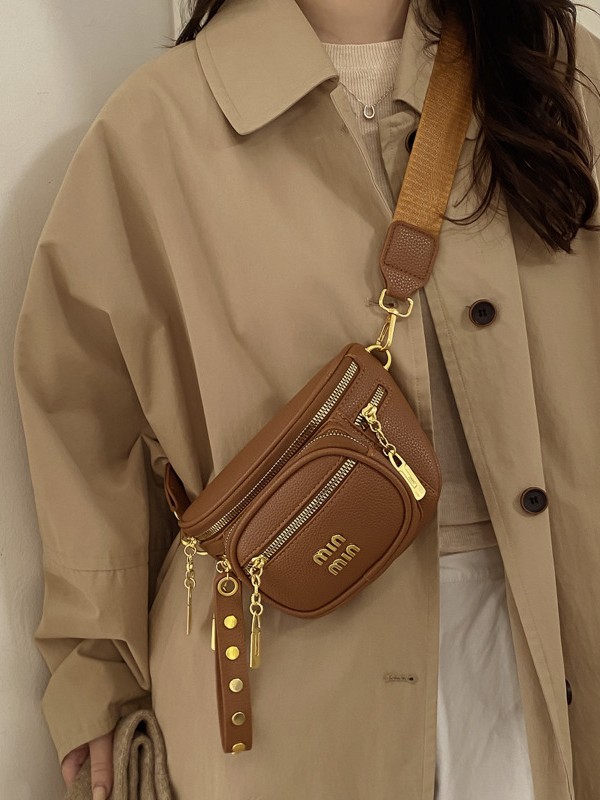 Bolso de tendencia transfronteriza para mujeres 2026 nuevo bolso de pecho de moda textura casual correa de hombro ancha mochila de hombro