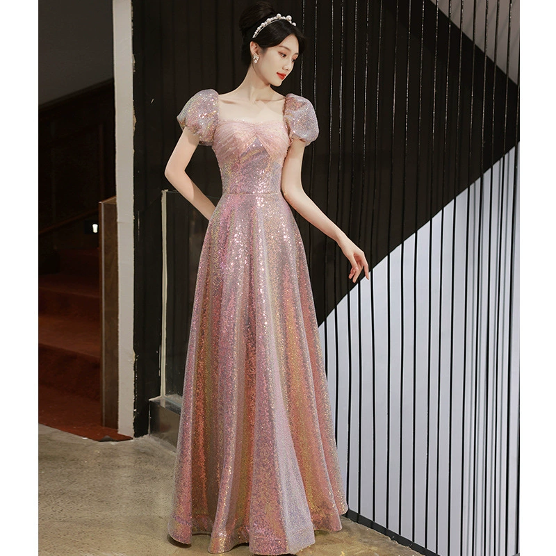Вечернее платье, фуксия с sequins, новая коллекция, стиль лёгкой роскоши