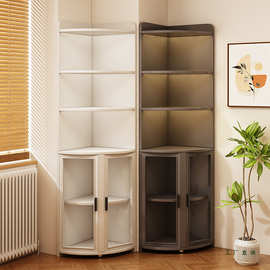 墙角柜转角置物架客厅一体靠墙90度三角形拐角收纳柜卧室多层书架