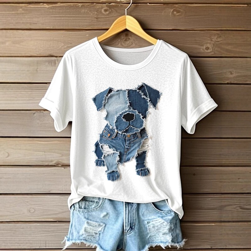 2026 Spring/Summer Hot-Selling 3D Digital Print Crew Neck Short Sleeve T-Shirt Casual Fashion Women's Clothing