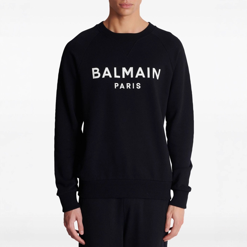 Balmain 26 New Summer and Winter Men's Round-Neck Sweatshirt Loose Printed Long-Sleeved Top Balmain 26 New Summer and Winter Men's Round-Neck Sweatshirt Loose Printed Long-Sleeved Top