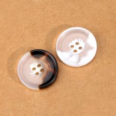 Resin semi-transparent patterned buttons for men and women's clothes, overcoats, sweaters, suits, high-end round buttons, versatile coat buttons 