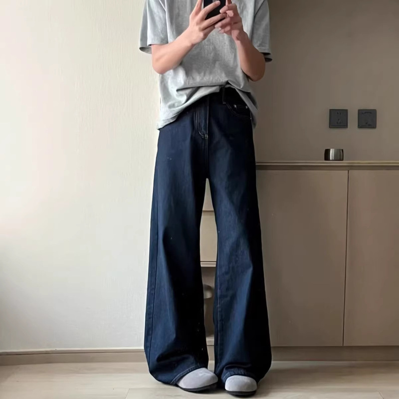 Vintage Scimitar Jeans 2026 New Trend Popular Large Size Loose Bf Style Lazy Wide-Leg Pants Vintage Scimitar Jeans 2026 New Trend Popular Large Size Loose Bf Style Lazy Wide-Leg Pants