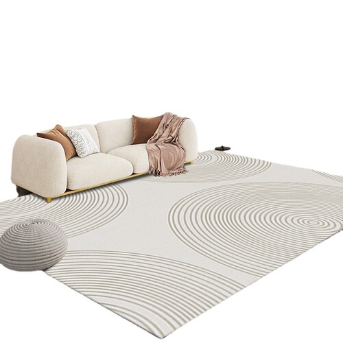 Japanese Wabi-Sabi Style Living Room and Bedroom Rugs, Simple Line Abstract Homestay Decorative Rugs, Popular for Photo Sessions