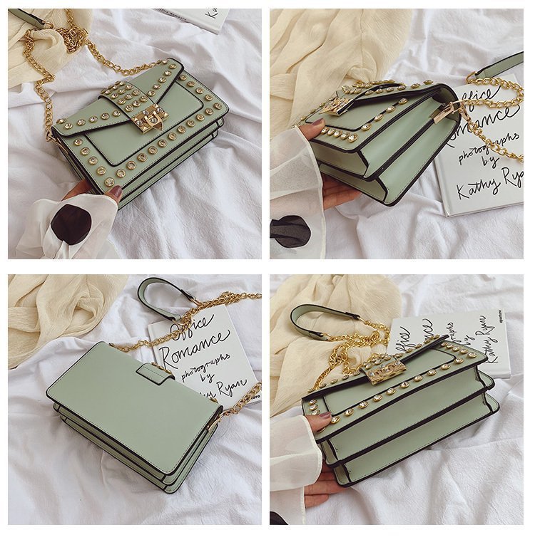 Diamond-embellished shoulder bag