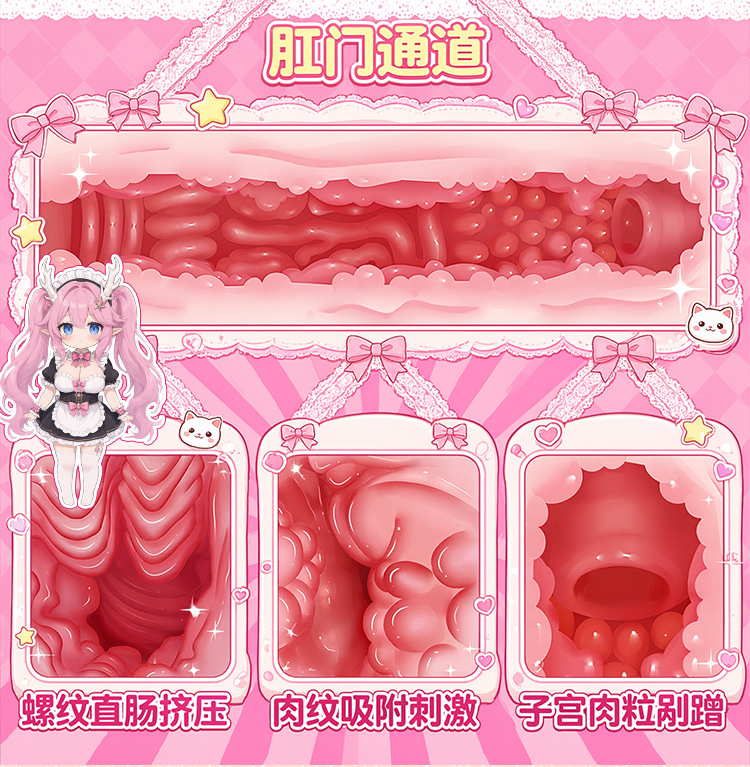 Male Masturbation Inflatable Doll TPE Dual-Channel Manual Inverted Mold — detail image 9
