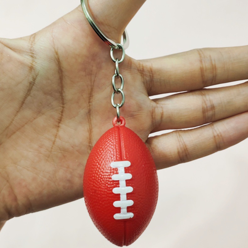 クロスボーダー4cmサッカーキーホルダーバスケットボールストラップ学生カバン掛け飾りスポーツグッズプレゼントテニスラグビー掛け