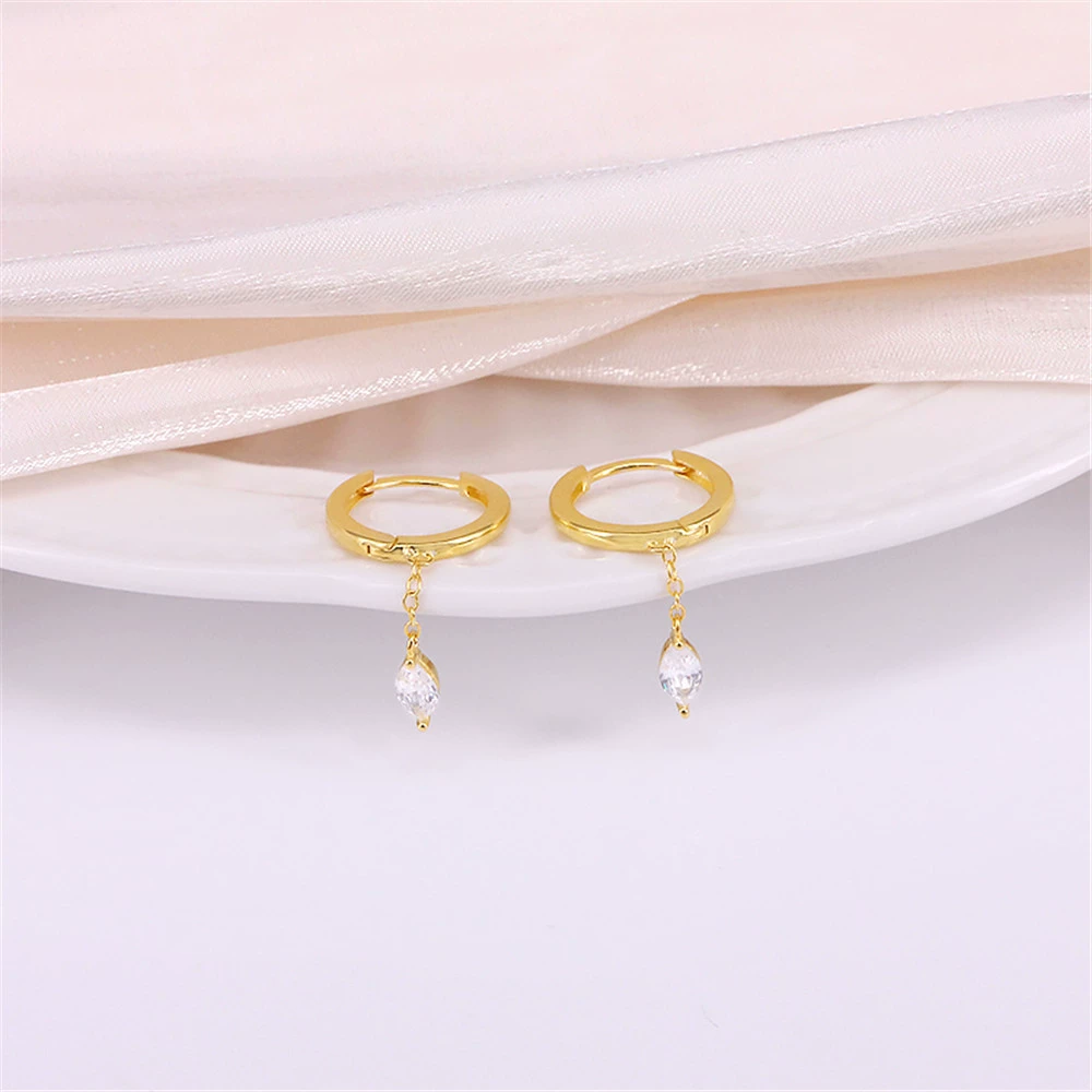 Fashionable pendant with tassels, universal earrings, accessory, silver 925 sample, Korean style, internet celebrity, light luxury style