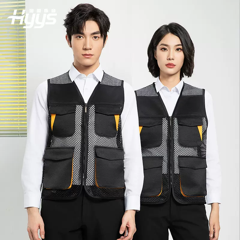 定制印logo工装马甲男士户外多口袋摄影师钓鱼背心工作服导演马夹