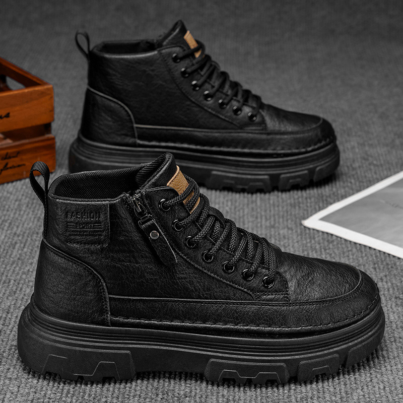 2026 primavera nueva botas Martin retro zapatos de hombre de trabajo zapatos de cuero antideslizantes zapatos de trabajo botas casuales