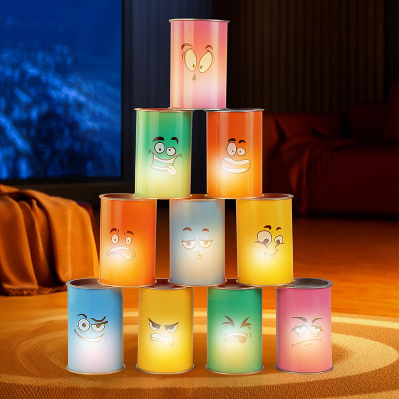 Juguetes de lanzamiento casuales para niños emoticones divertidos lanzamiento creativo para tirar bolsas de arena para derribar barril juguetes tradicionales interiores y exteriores