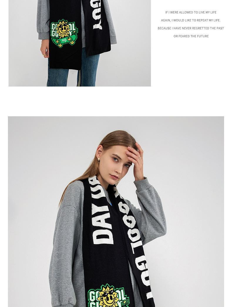 INS Personalisierter Fan-Schal für Herren und Damen Herbst und Winter Neuer gestrickter Buchstaben-Jacquard-Imitat-Kaschmir-Langer Schal_voghion.com