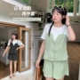 夏季大码新款假两件两件套
