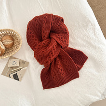 2025秋冬季新款韩版纯羊毛针织围巾女氛围感保暖披肩时尚百搭围脖