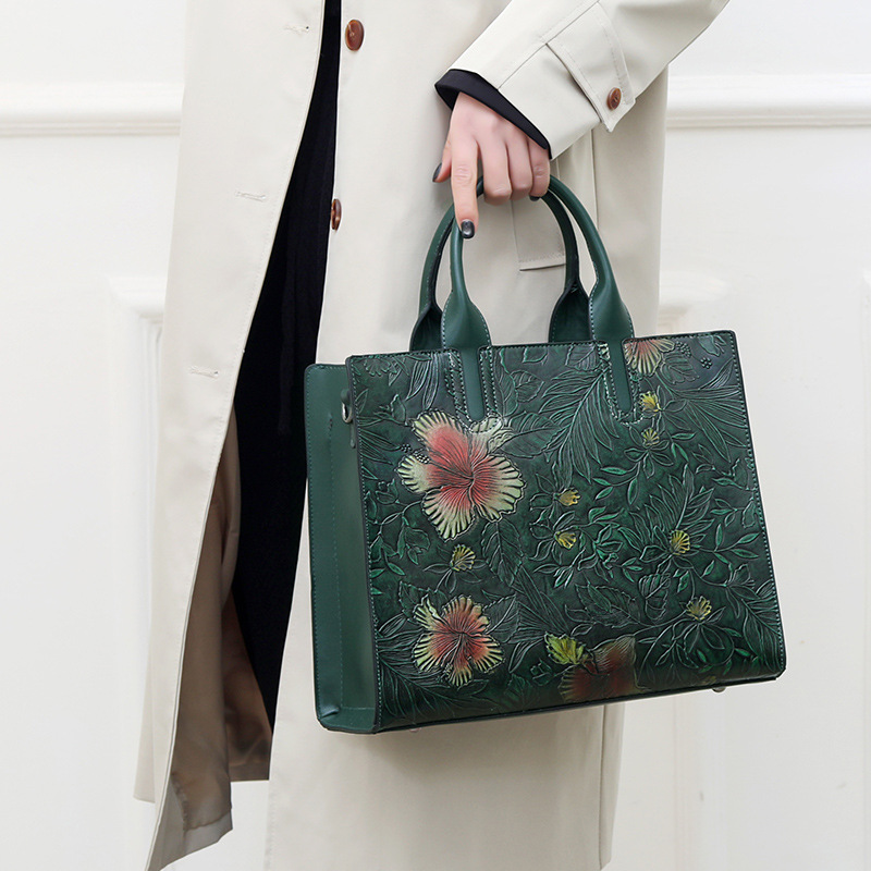 Bolso transfronterizo para mujer diseño de nicho ligero alivio de lujo bolso de mano portátil estilo nacional de alto grado para mujer Bolso grande crossbody