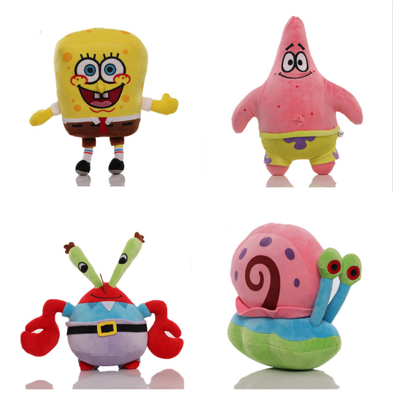 Cross-Border Cartoon Spongebob Doll, Mr. Krabs, Squidward, Patrick Plush Toy Claw Machine Doll Wholesale
