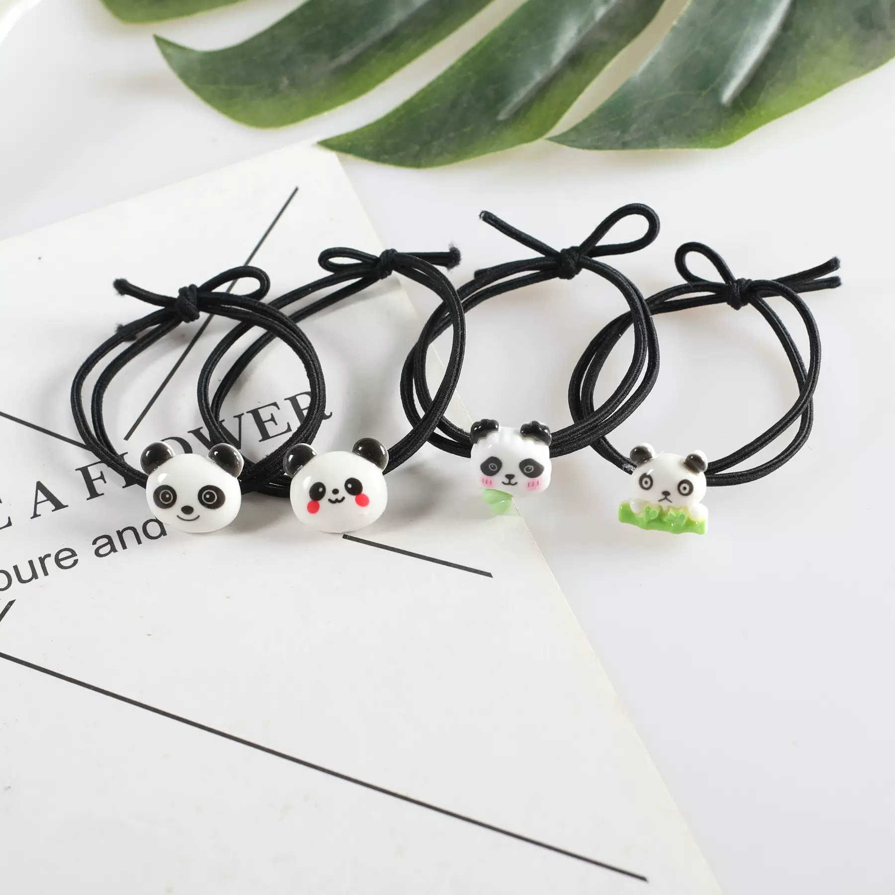 国潮大熊猫发绳卡通发圈女式发饰头绳立体可爱儿童橡皮筋头饰批发