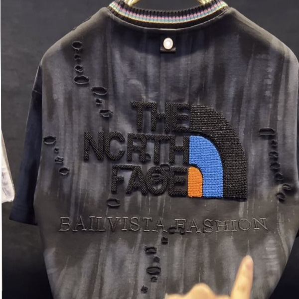 2025 Summer New Men's American Niche Trendy Brand Loose T-Shirt Short-Sleeved Large Size Ins Half-Sleeved Embroidered Top