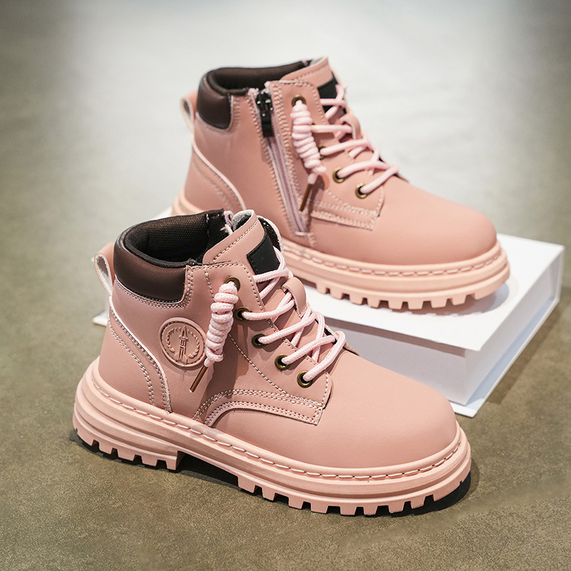 Autumn and Winter New Girls' Boots 2025 Non-Slip Fashionable Boys' Rhubarb Boots Medium and Large Kidsren's Short Boots Kidsren's Boots