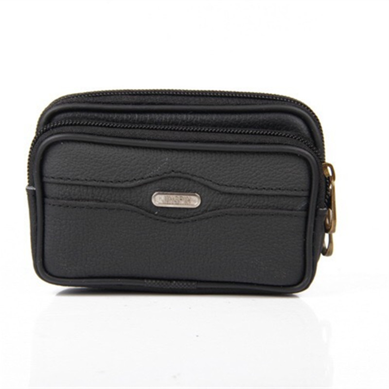 Mobile Phone Waist Bag for Men, Synthetic Leather Phone Case, Men's Belt Bag, Leather Belt Pouch for Seniors, Wholesale