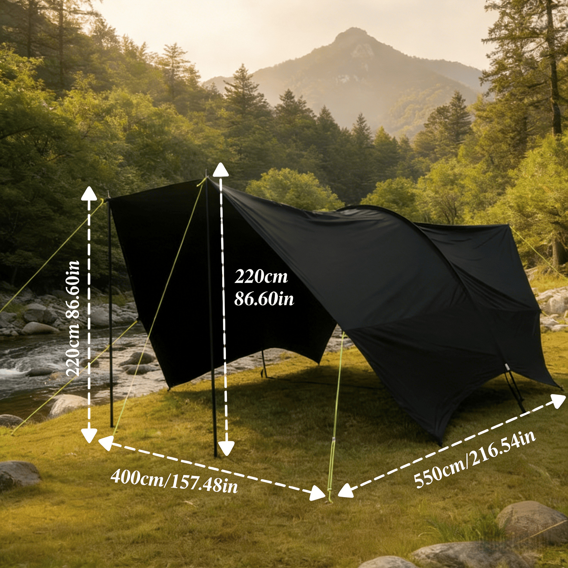 Outdoor Large Canopy Camping Dome Sunshade Tent, Outdoor Camping Rainproof and Sunproof Tent, Cross-Border Camp Canopy