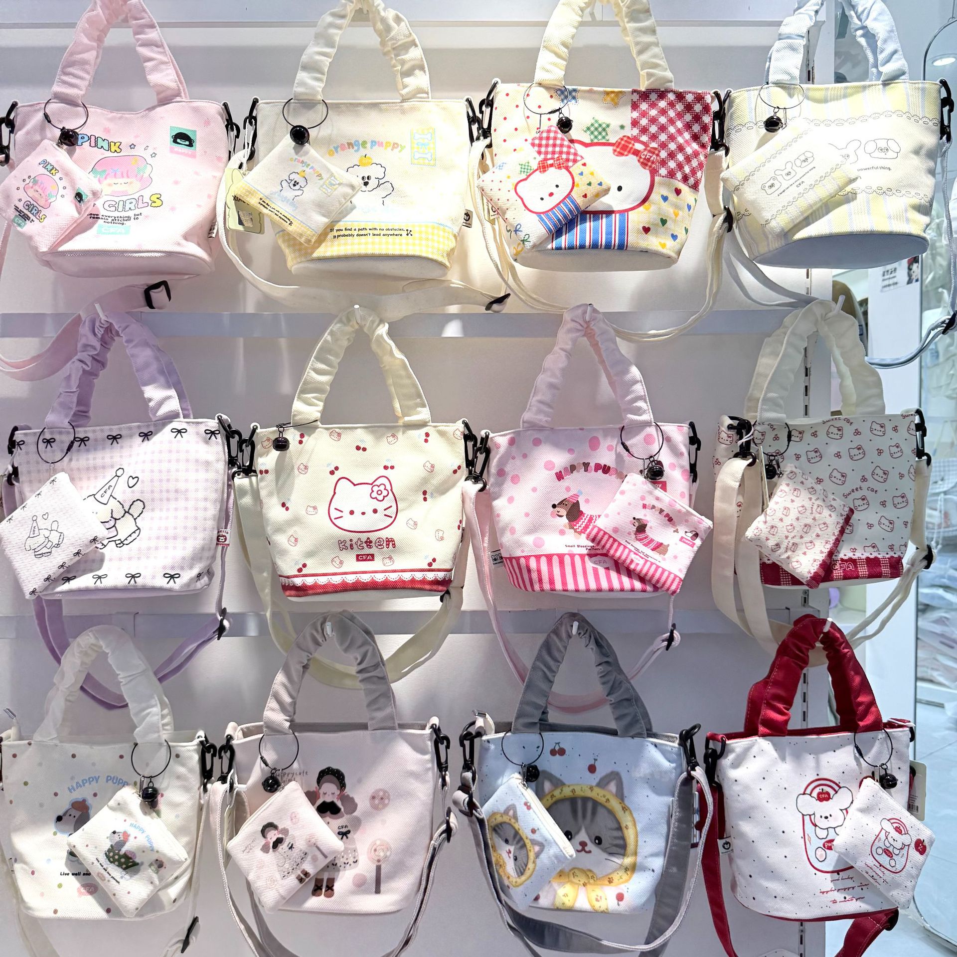 Zipper Closure Handbag, Cute Lunch Box Bag, Mom Bag, Korean Style Cartoon Bag, Handbag, Trendy Bucket-Shaped Cute Bag
