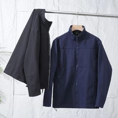 户外牛货！复合加绒！秋冬新品男士立裁保暖纯色软壳冲锋衣夹克潮