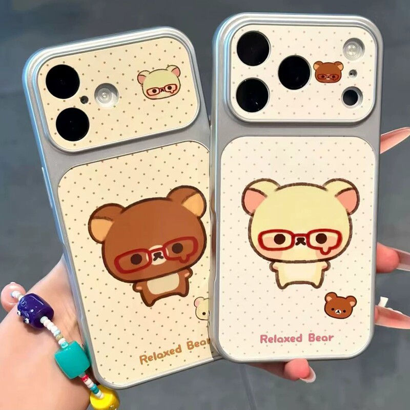 Suitable for iPhone 17 Pro phone case, featuring a cute polka dot design with glasses and a small bear, available in various sizes, also compatible with Apple 18/15 protective cases Suitable for iPhone 17 Pro phone case, featuring a cute polka dot design with glasses and a small bear, available in various sizes, also compatible with Apple 18/15 protective cases