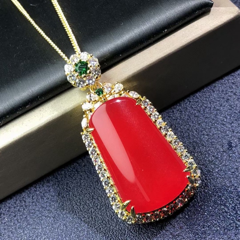 Stone inlay, pendant, necklace, wholesale