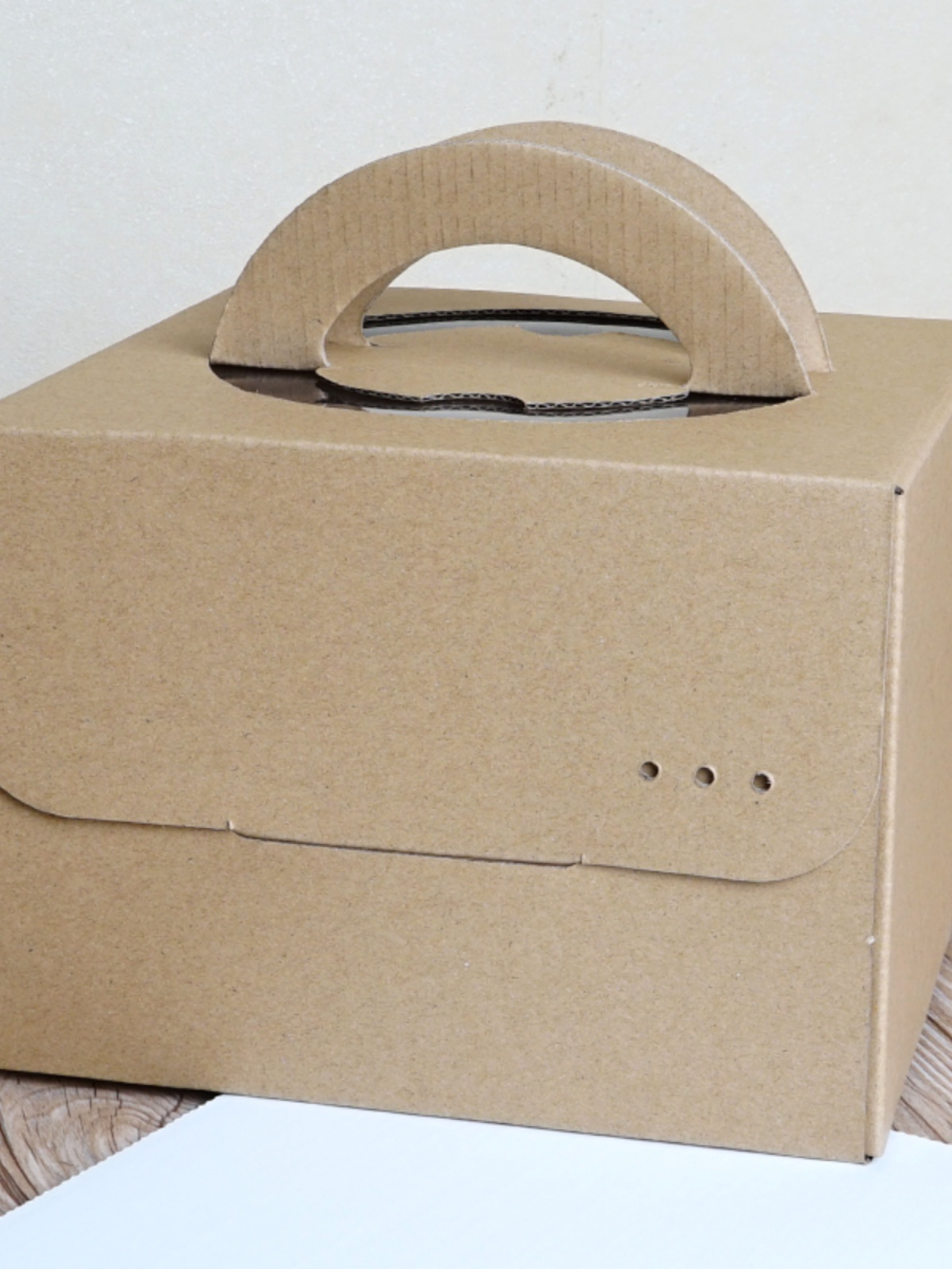 4 pulgadas 6 pulgadas 8 pulgadas 10 pulgadas 12 pulgadas más espacio en blanco de piel de vaca portátil caja de pastel de cumpleaños impresión personalizada