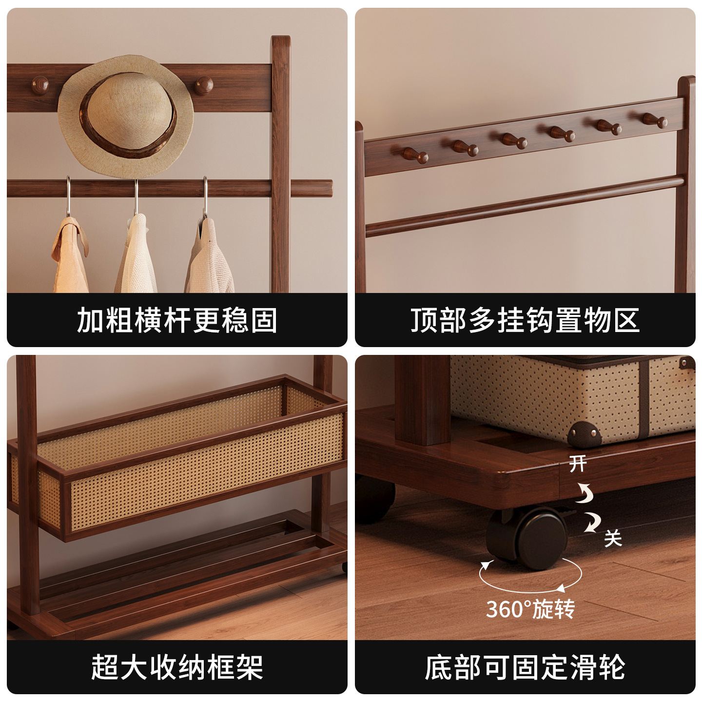 Percha de ropa vertical móvil doméstica para el piso del dormitorio que no ocupa espacio para organizar y almacenar un estante de almacenamiento integral