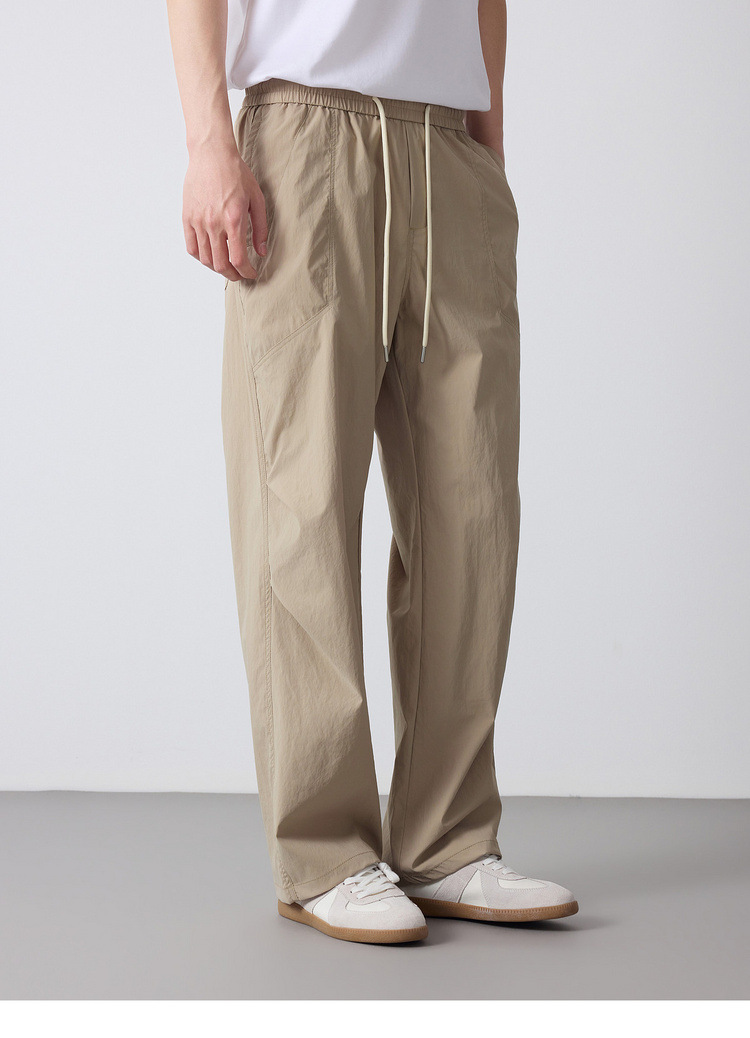 Quần jogger nam dáng rộng thùng thình phong cách thể thao thành phố, cạp chun — đen chi tiết 33
