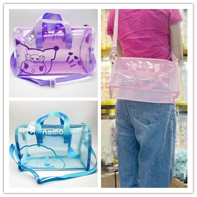Cartoon Pvc Waterproof Crossbody Bag, Portable and Lightweight Swimming Towel Storage Bag, Travel Bag, Small Luggage Bag