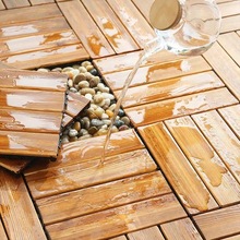 防腐木地板阳光房地板户外露台自铺碳化实木阳台木地板拼接花园