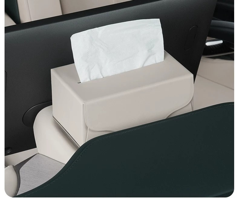 Suitable for Xiaomi YU7/SU7/ Magnetic Car Tissue Box, Foldable Car Tissue Pack for behind the central console screen