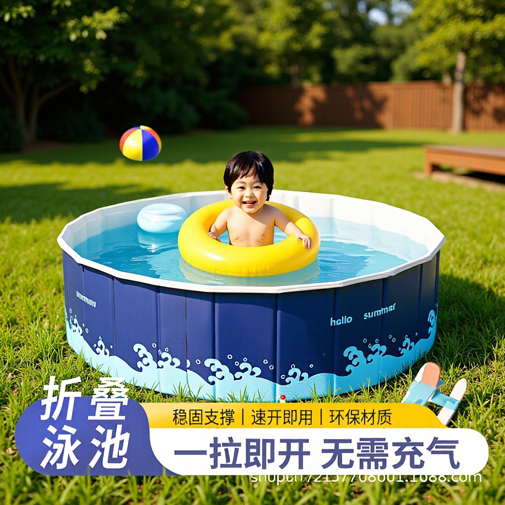Inflatable-Free Home Swimming Pool Foldable Ocean Ball Pool Thickened Children's Toy Pool Indoor Home Baby Fence