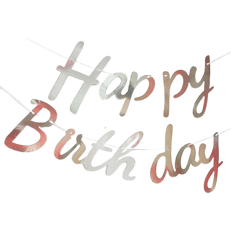 Bebé años de edad carta tire bandera Feliz cumpleaños tire flor Feliz cumpleaños dorado banner fiesta Decoración