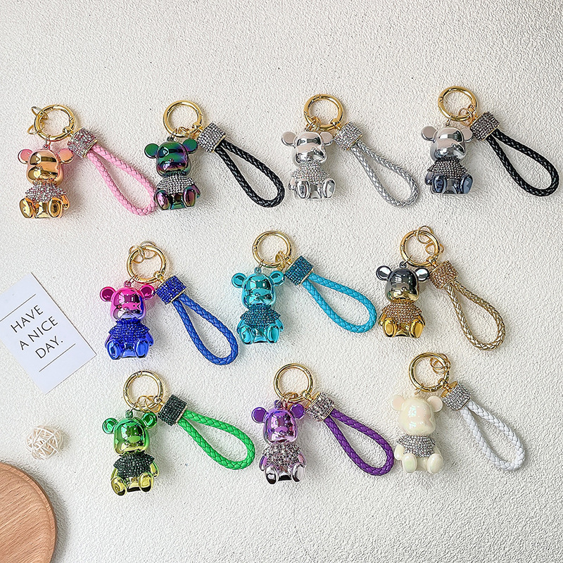 Cranch bear claw chain colorful bear key chain pendant cute key chain hanging claw machine activities small gift wholesale